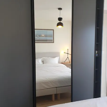 L'opaline - Vue Plage-mer-digue-wifi-netflix-parking Abrite דירה